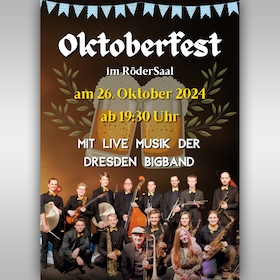Ticketmotiv Oktoberfest Im RöderSaal Mit Micha Winkler Und Der Dresden Bigband - Der RöderSaal Wird Zur Wies´n!