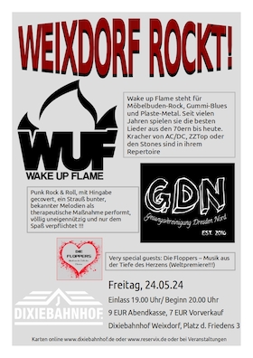 Ticketmotiv GDN Und WUF- Weixdorf Rockt
