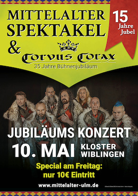 Ticketmotiv Corvus Corax Konzert Ulm - Jubiläumsspecial