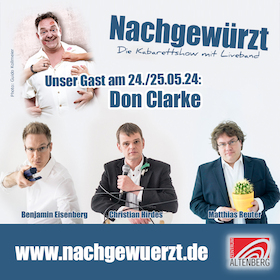 Ticketmotiv Nachgewürzt - Die Kabarettshow Mit Liveband - Gast: Don Clarke