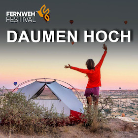 Ticketmotiv Daumen Hoch - Per Anhalter Nach Fernost