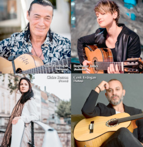 Ticketmotiv Nacht Der Gitarren 2024 - Lulo Reinhardt, Claire Besson (F), Cenk Erdogan (TUR) & Stephanie Jones (AUS)