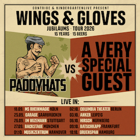 Ticketmotiv THE O’REILLYS AND THE PADDYHATS - Abgesagt - Wings & Gloves – Jubiläums-Tour 2026
