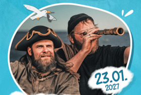 Ticketmotiv Kinderliederkonzert Pirat Willi - Und Bootsmann Lukas